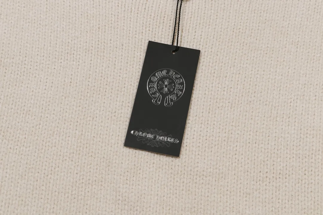P320 Chrome Hearts Chrome Hearts Hollow Collar Leather + Metal Sweater Color: Blue Apricot Black Size: S M L XL XXL